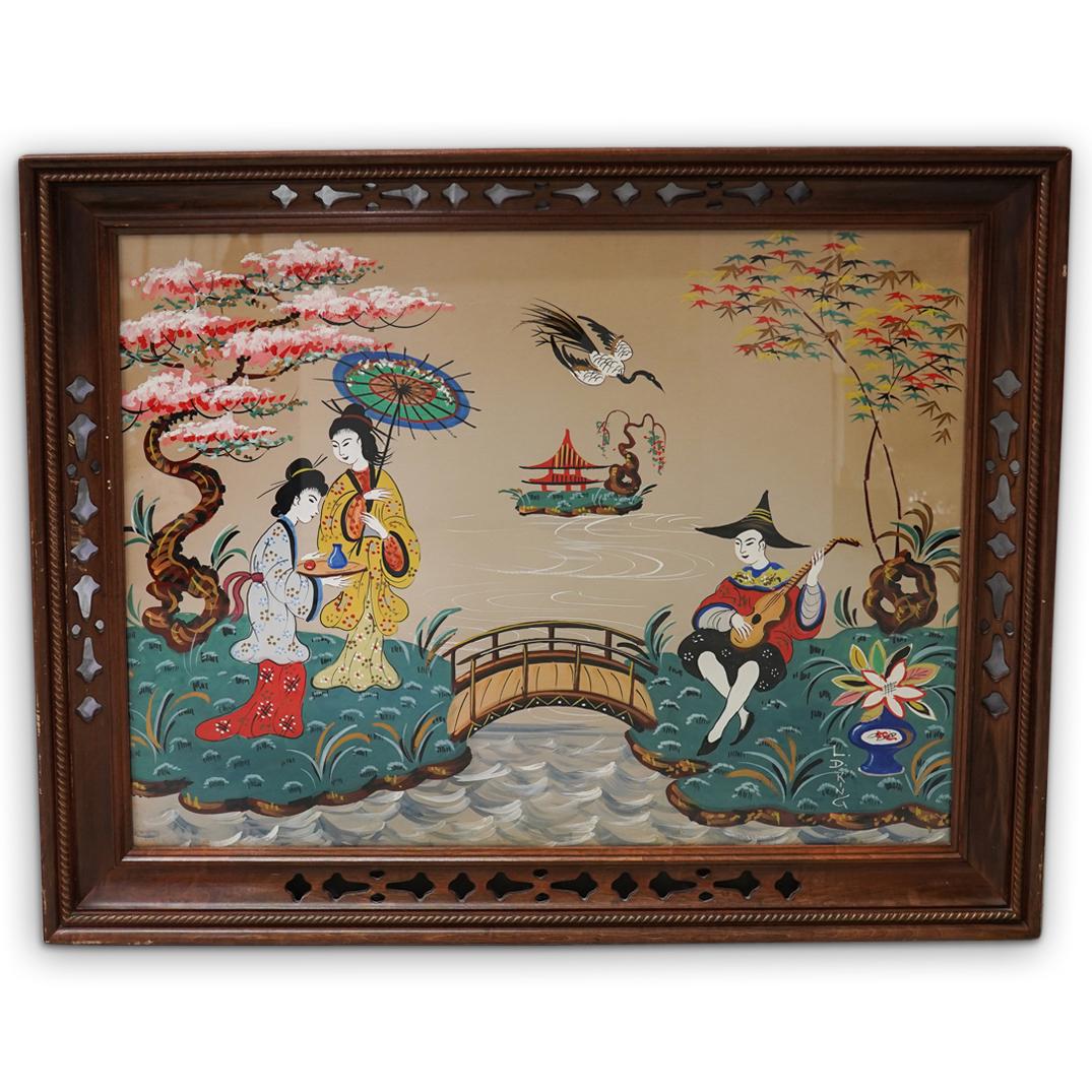 King L.D. Gouache On Board Painting (1 of 5)