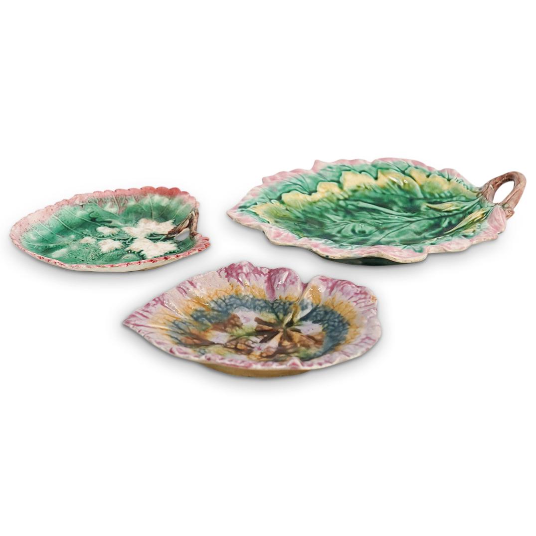 (3 Pc) English Majolica Serving Dishes (1 of 12)