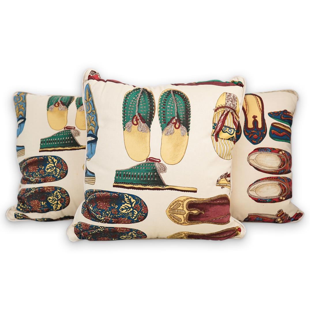 (3 Pc) Pair of French Colombo Decorative Pillows (1 of 5)