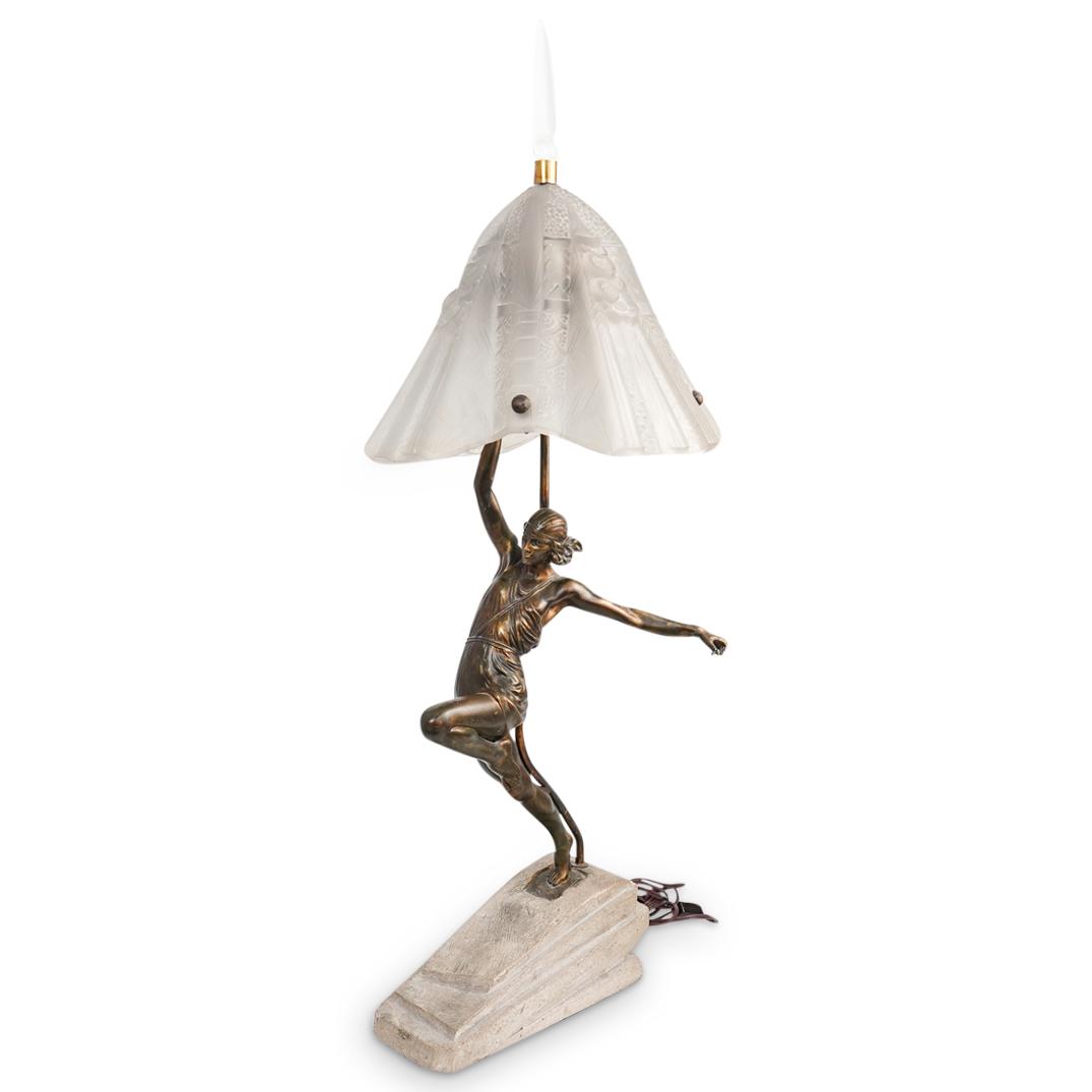 Art Deco Muller Freres Figural Lamp (1 of 8)