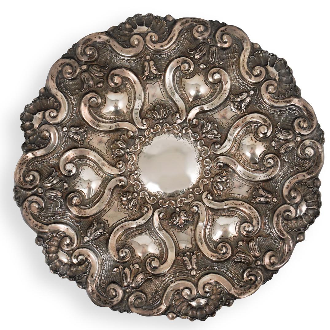 Portuguese 800 Silver Repousse Charger (1 of 4)