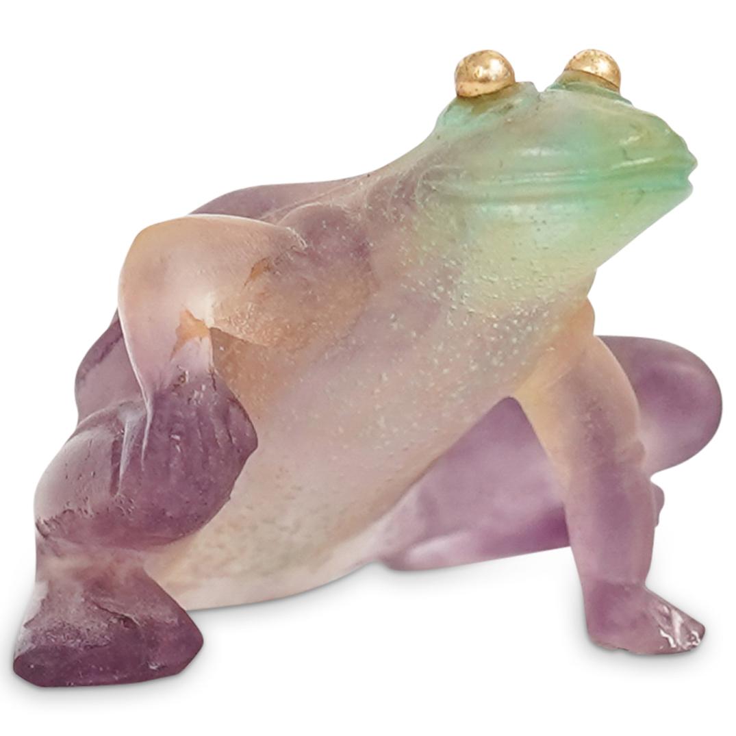 Daum Crystal Pate De Verre Frog (1 of 5)