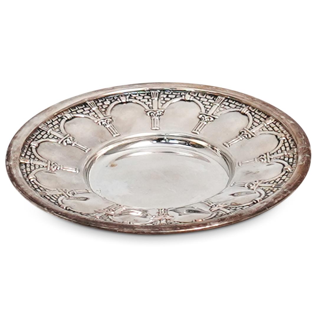 Judaica "Hadad" Sterling Kiddush Saucer Plate (1 of 5)