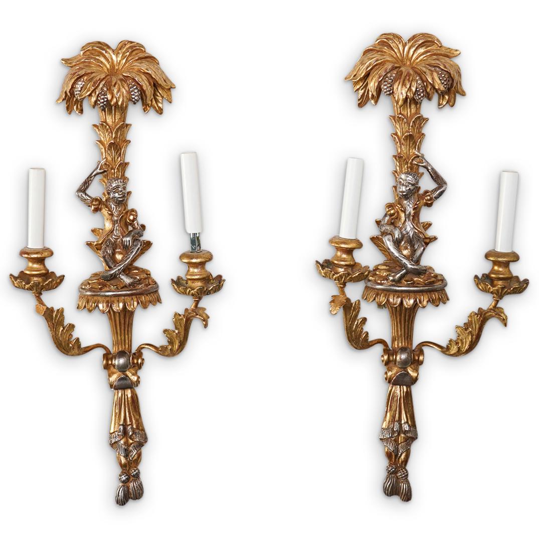 Italian Monkey Candelabra Wall Sconces (1 of 10)