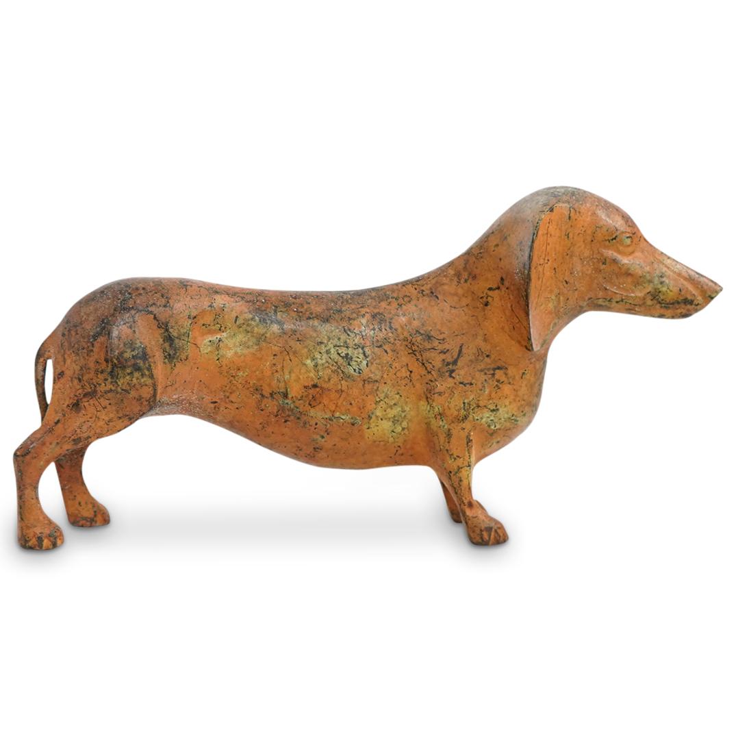 Cast Metal Dog Sculpture (1 of 8)