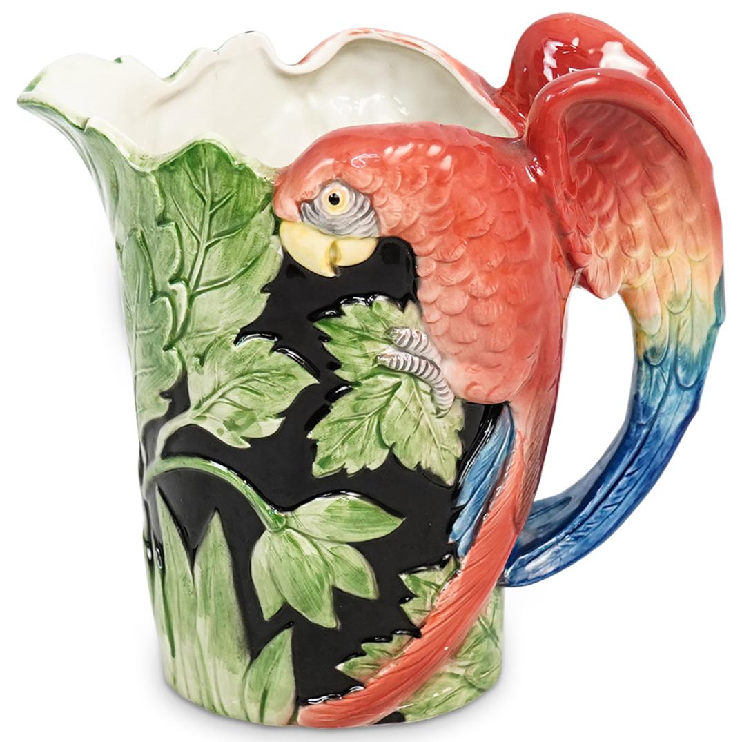Fitz and Floyd Porcelain Parrot Pitcher (1 of 6)