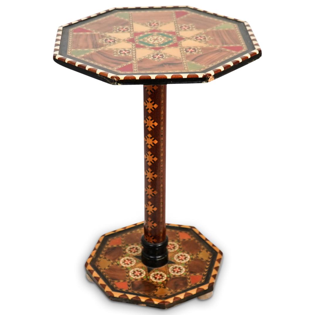 Syrian Inlaid Wood End Table (1 of 7)