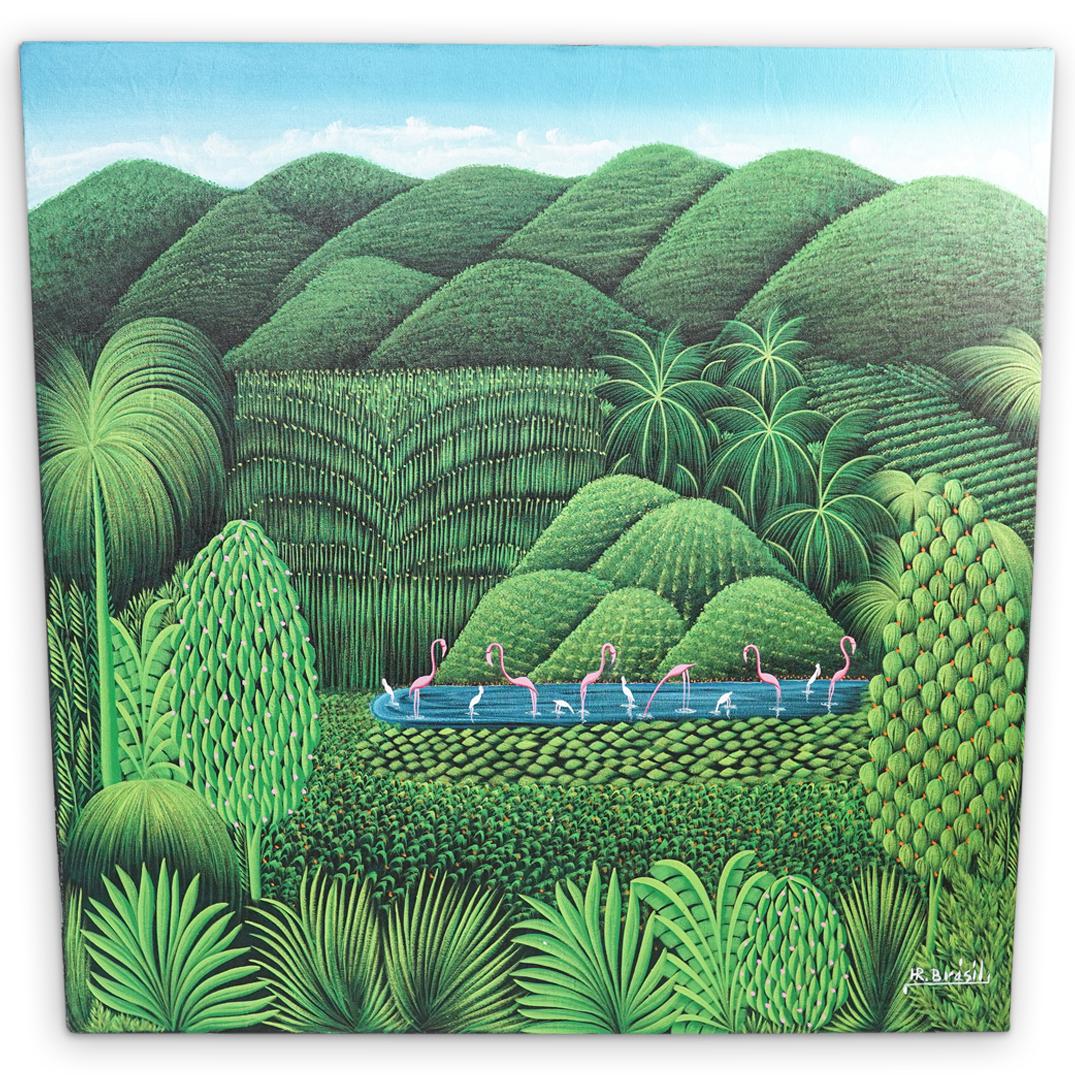 Henri Robert Bresil (Haiti, 1952) Acrylic on Canvas (1 of 5)