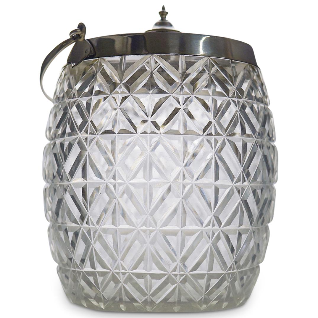 Silver Plated & Glass Biscuitier Lidded Jar (1 of 3)