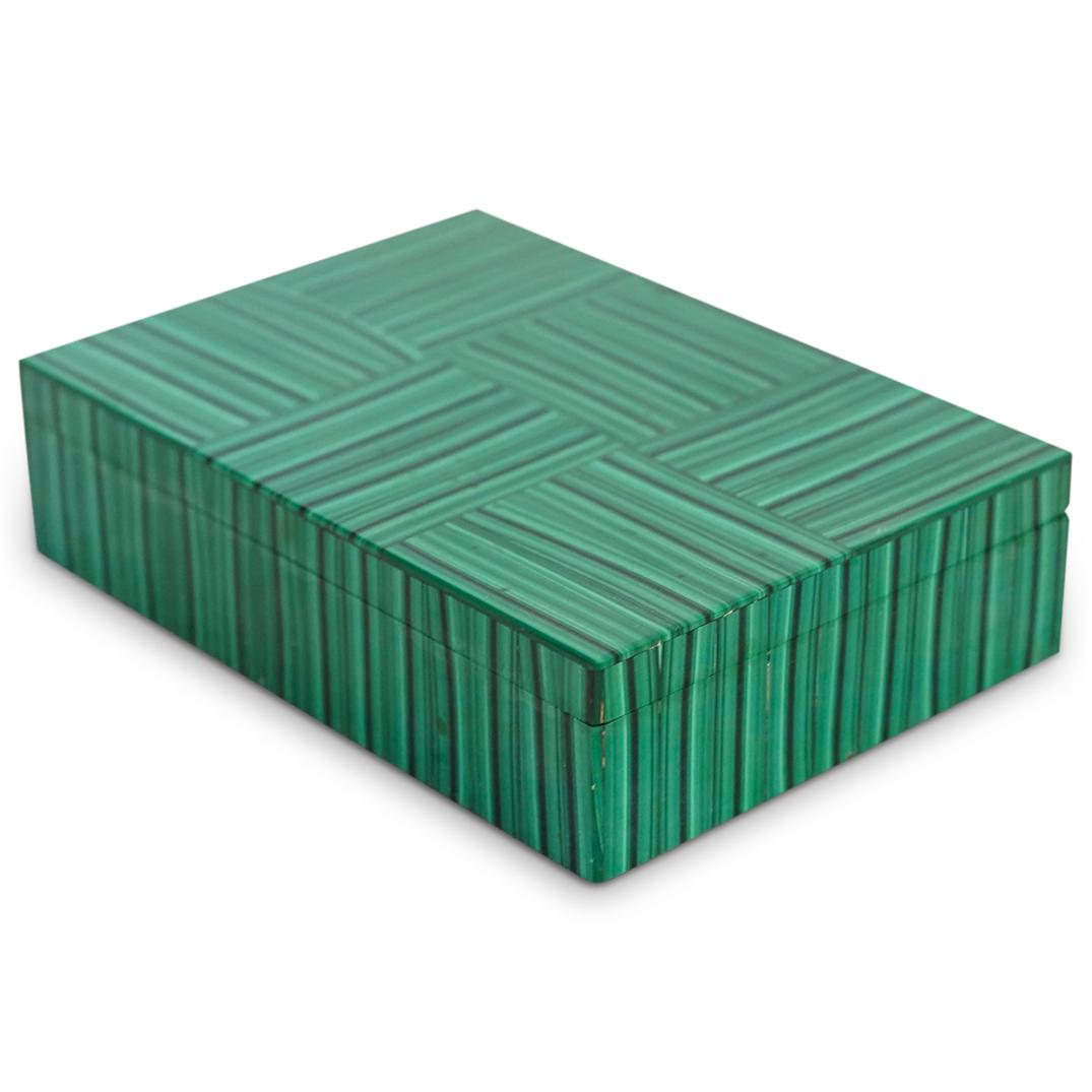 Vintage Malachite Hinged Box (1 of 6)
