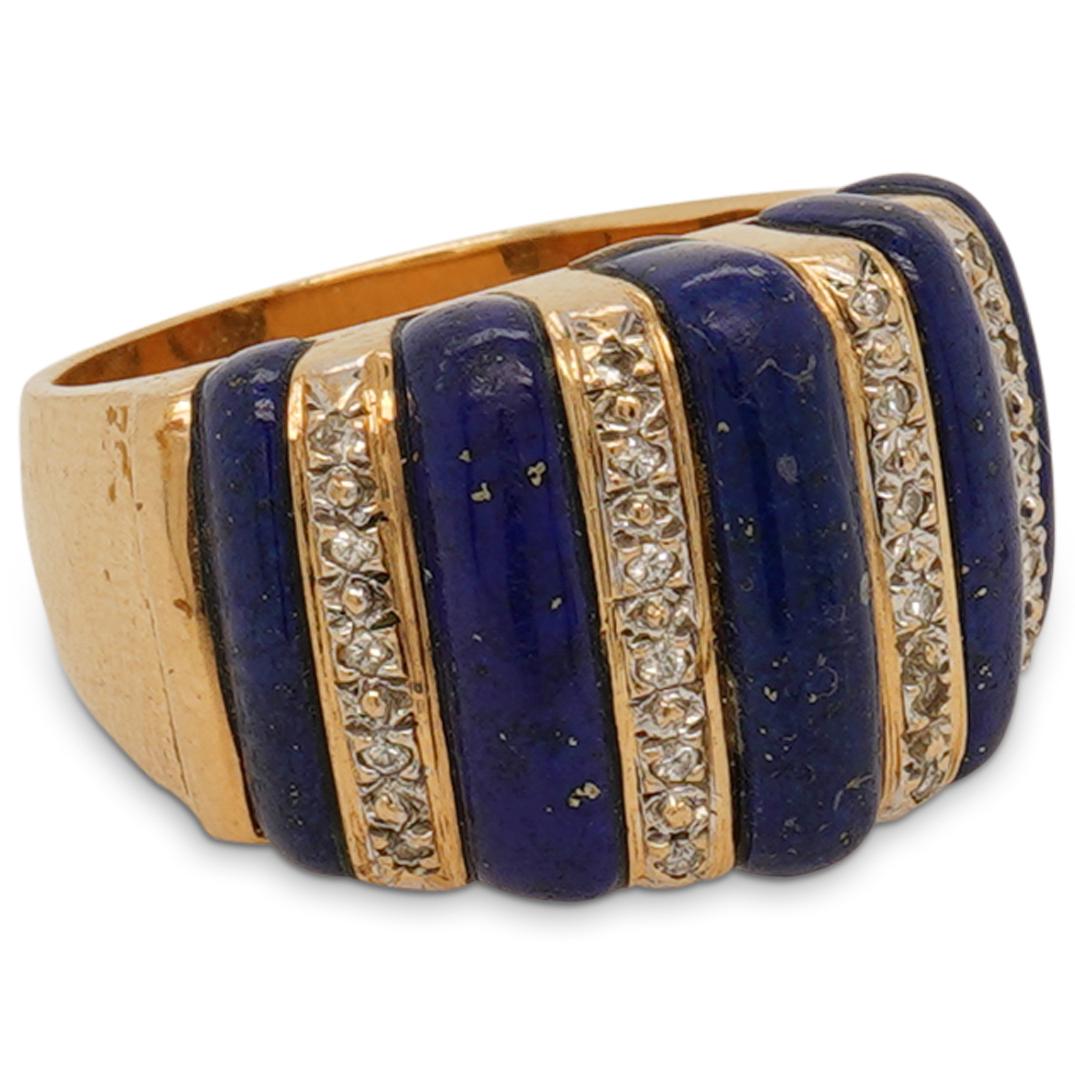 14K Diamond & Lapis Lazuli Ring (1 of 4)