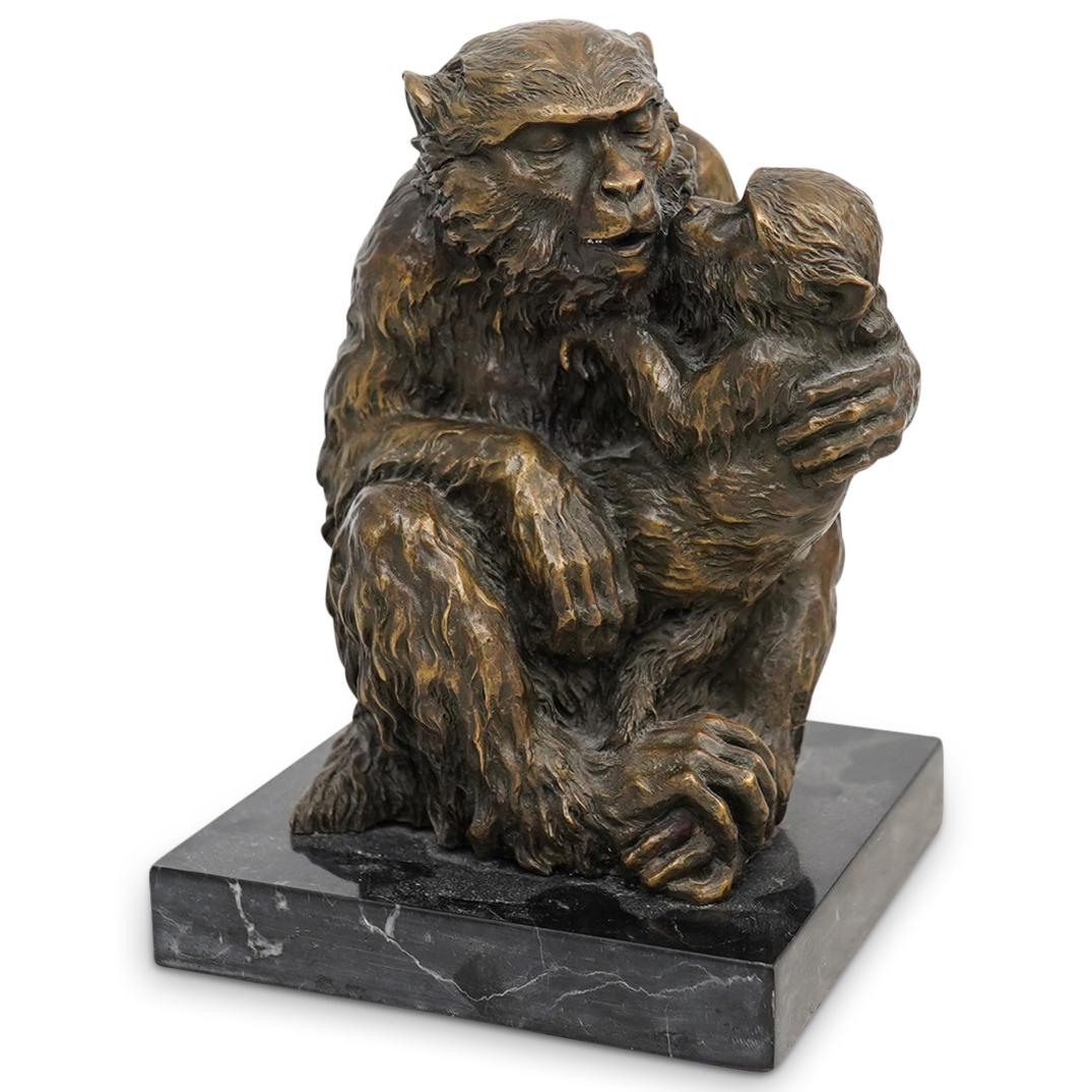Monkey Bronze Sculpture (1 of 3)