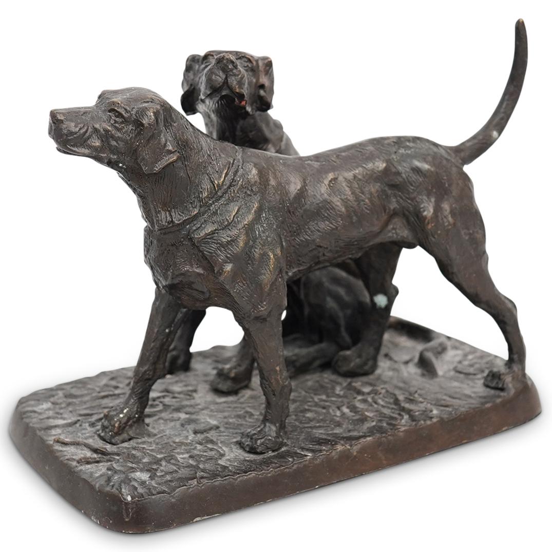 Labrador Dogs Bronze Sculpture (1 of 4)