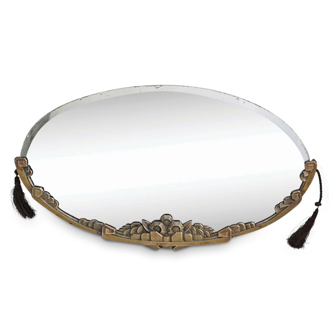 Art Deco Oval Wall Mirror (1 of 6)