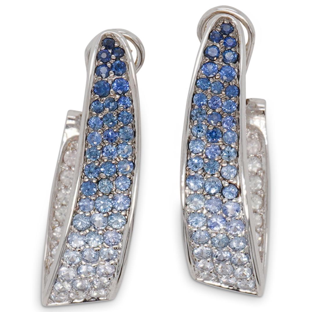 Multicolor Sapphire Hoop Earrings 18k (1 of 5)