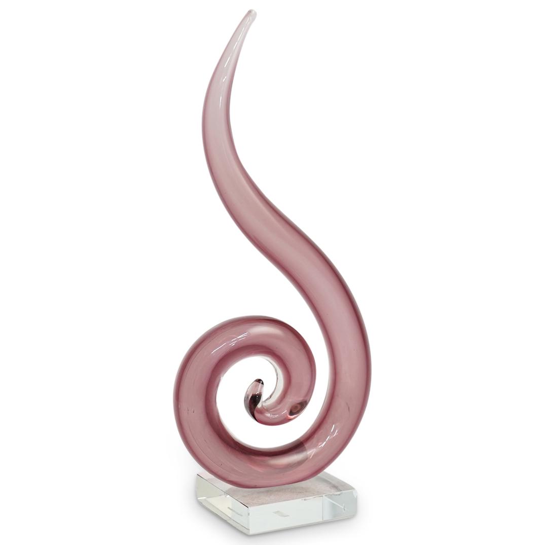 Art Glass Swirl Sculpture (1 of 5)