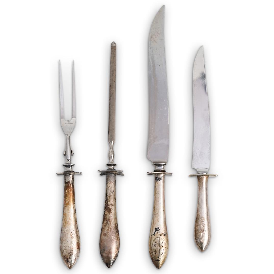 (4Pc) Sterling Weighted Carving Set (1 of 9)