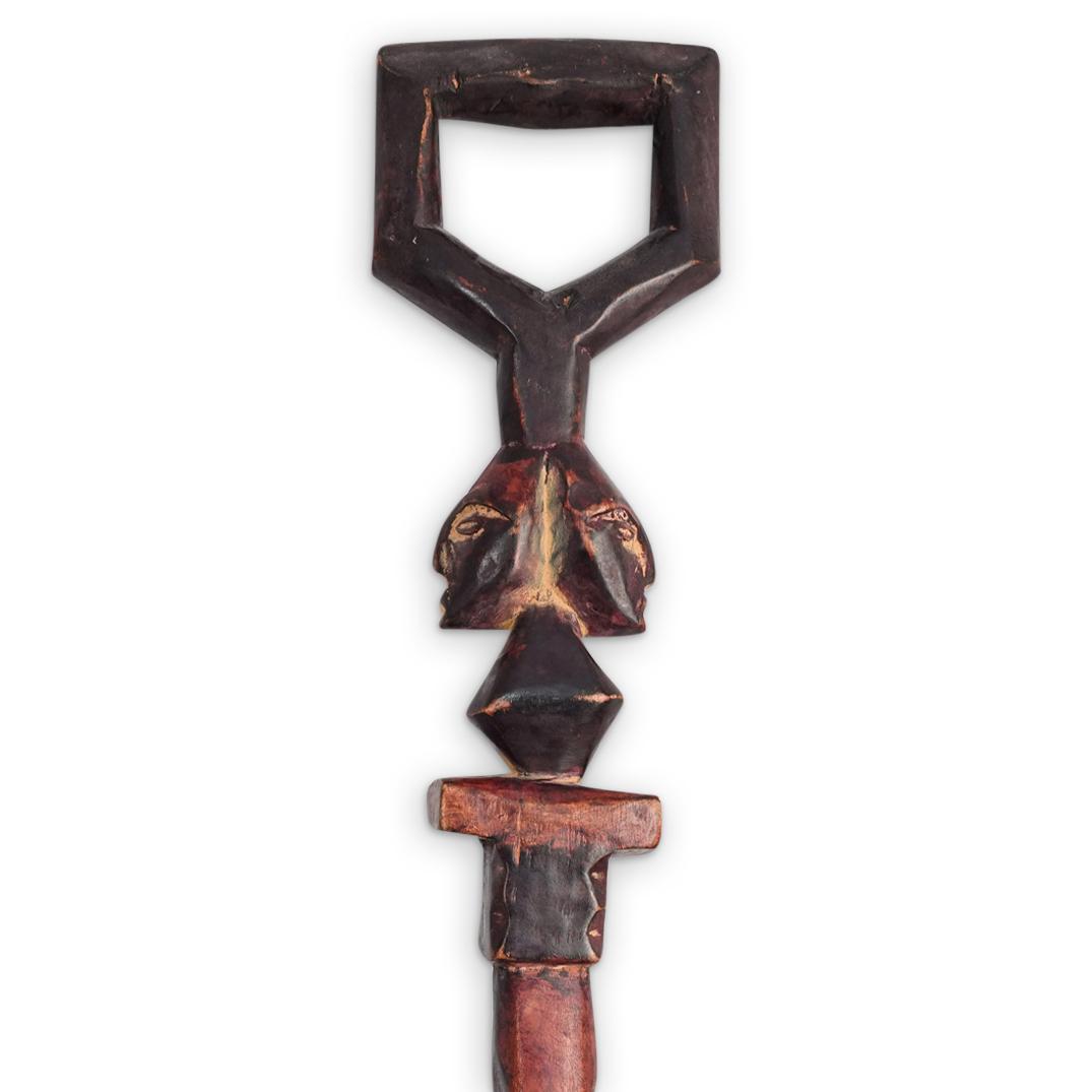 African Carved Wood Walking Stick (1 of 5)