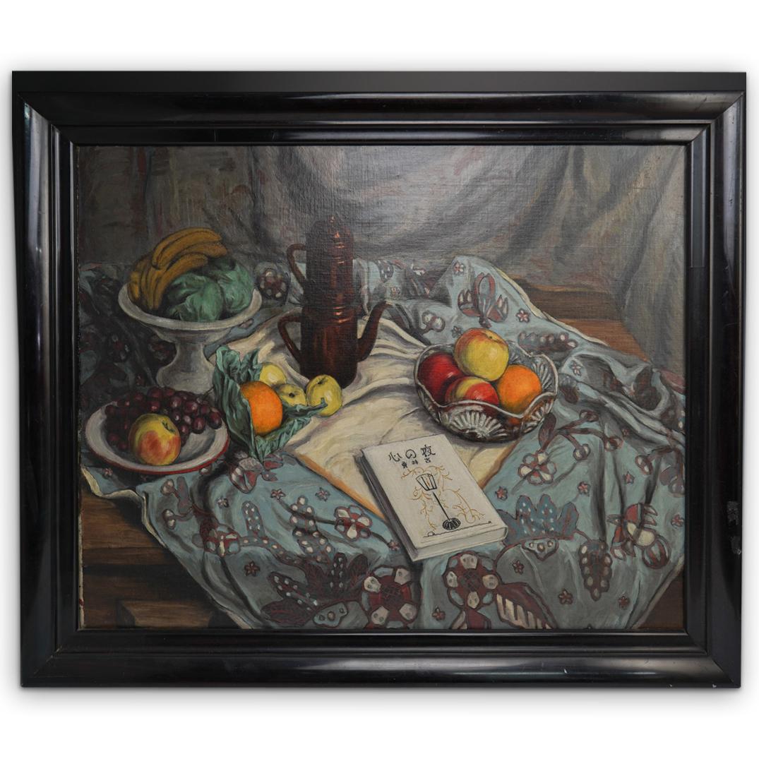 Oriental Still Life Painting on Canvas (1 of 2)