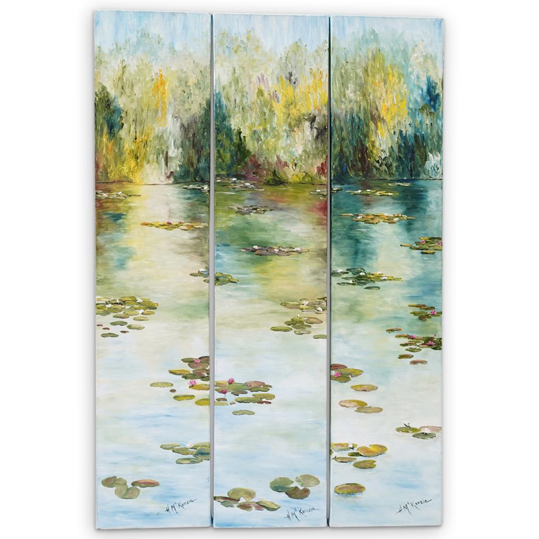 Original Signed McKenzie Water Lilies Painting (1 of 8)