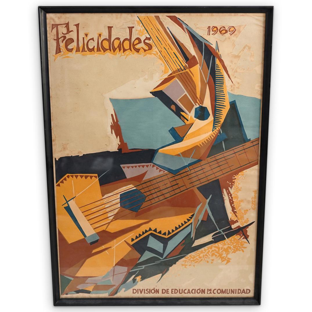 A. Maldonado (Puerto Rico, 1920) "1969 Felicidades" (1 of 7)