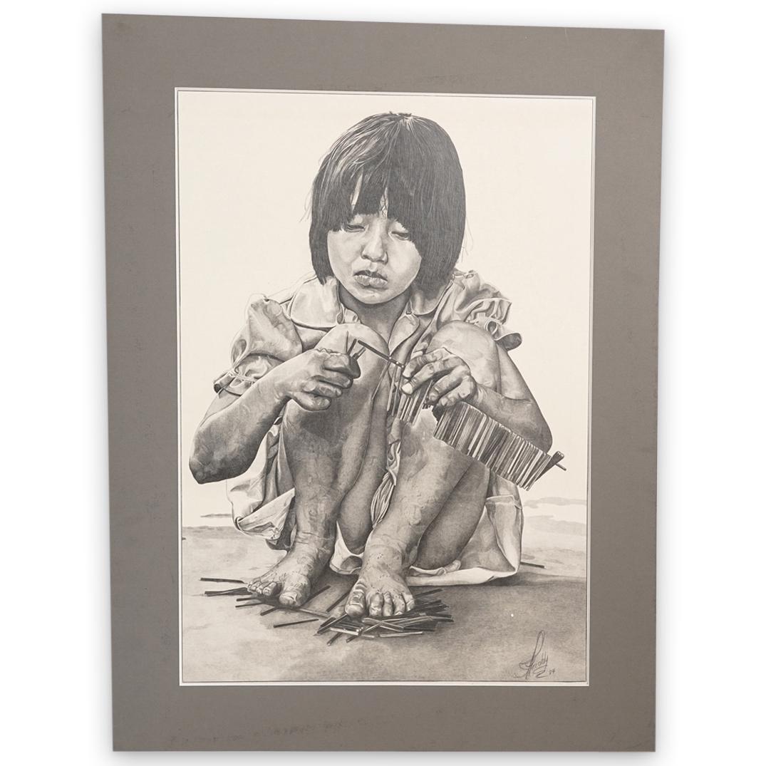 Signed Watercolor & Graphite On Paper (1 of 7)