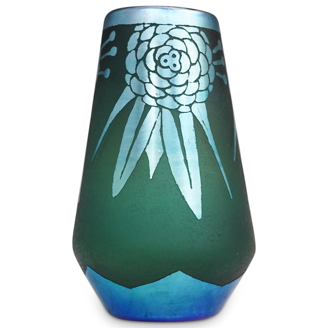 Steuben Blue Aurene Vase (1 of 5)