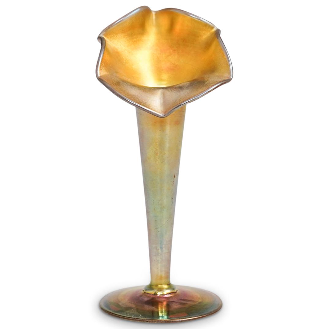 Steuben Gold Aurene Jack-in-The-Pulpit Vase (1 of 6)