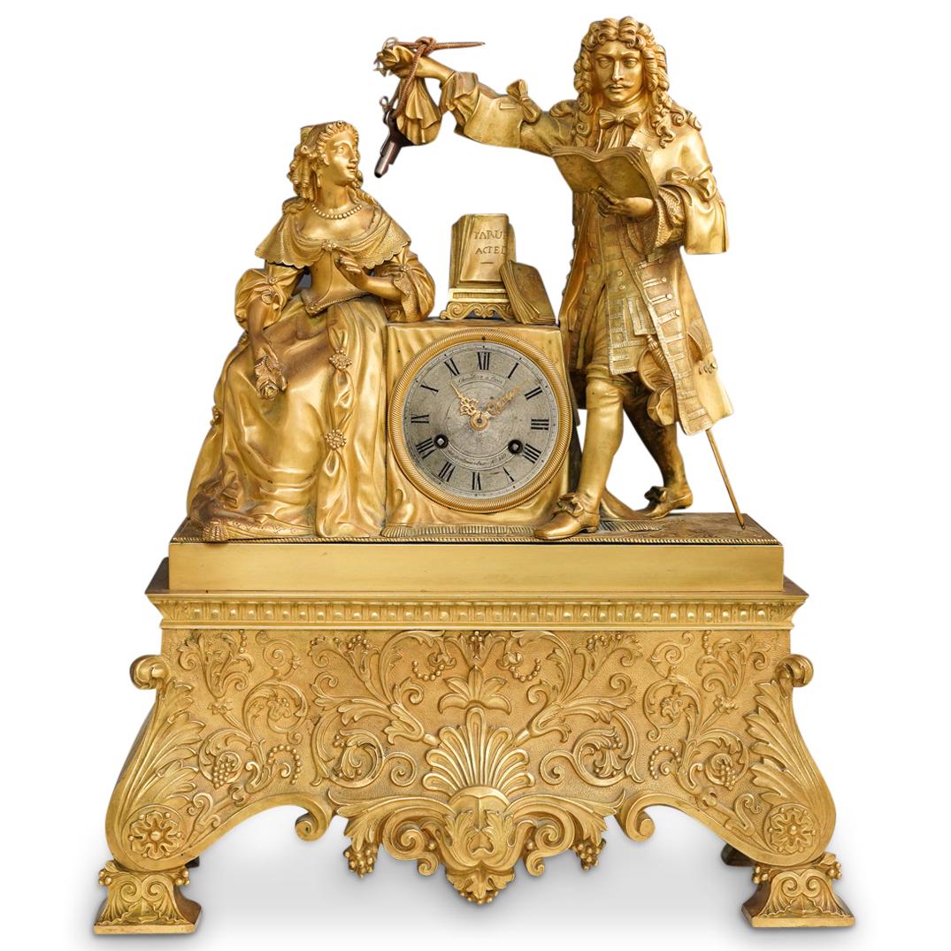 French Empire Bronze Mantle Clock (1 of 14)