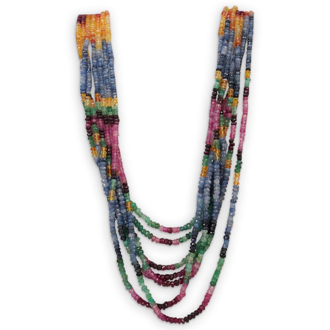 Multi-Strand Gemstone Necklace (1 of 4)