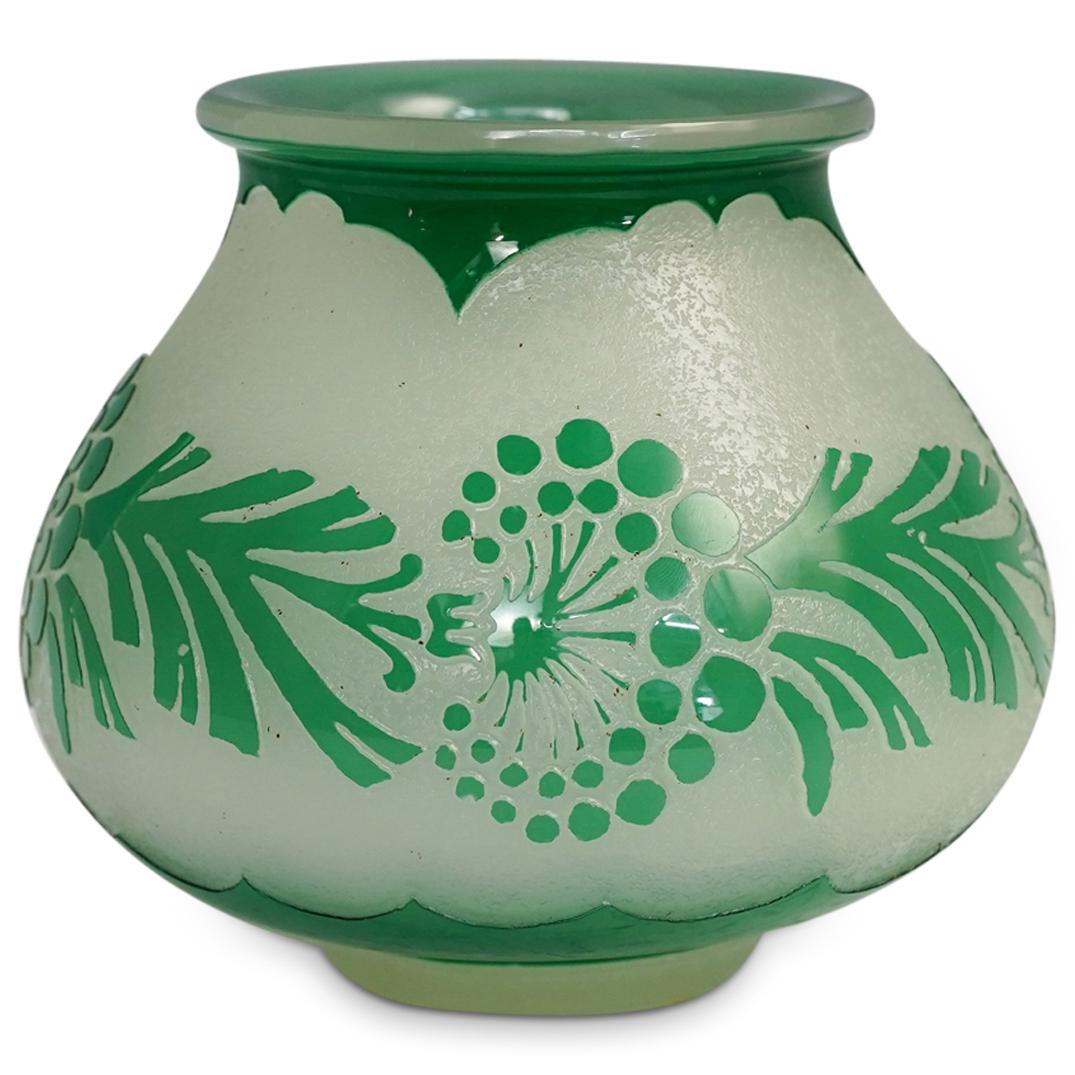 Steuben Green Jade Alhambra Vase (1 of 5)