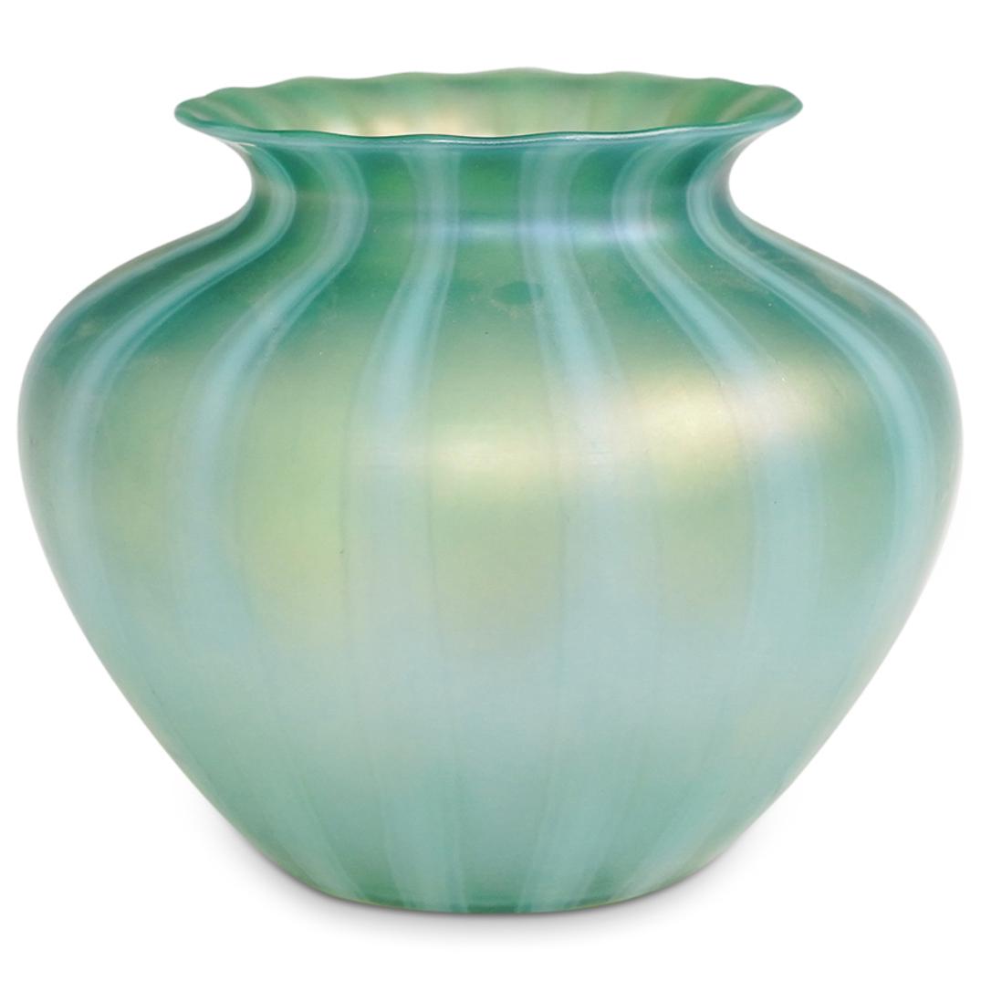 Steuben Oriental Ribbed Glass Vase (1 of 6)