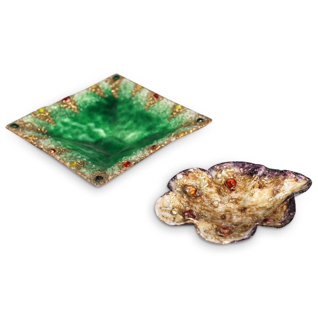 (2Pc) Limoges Enamel Bowls (1 of 11)