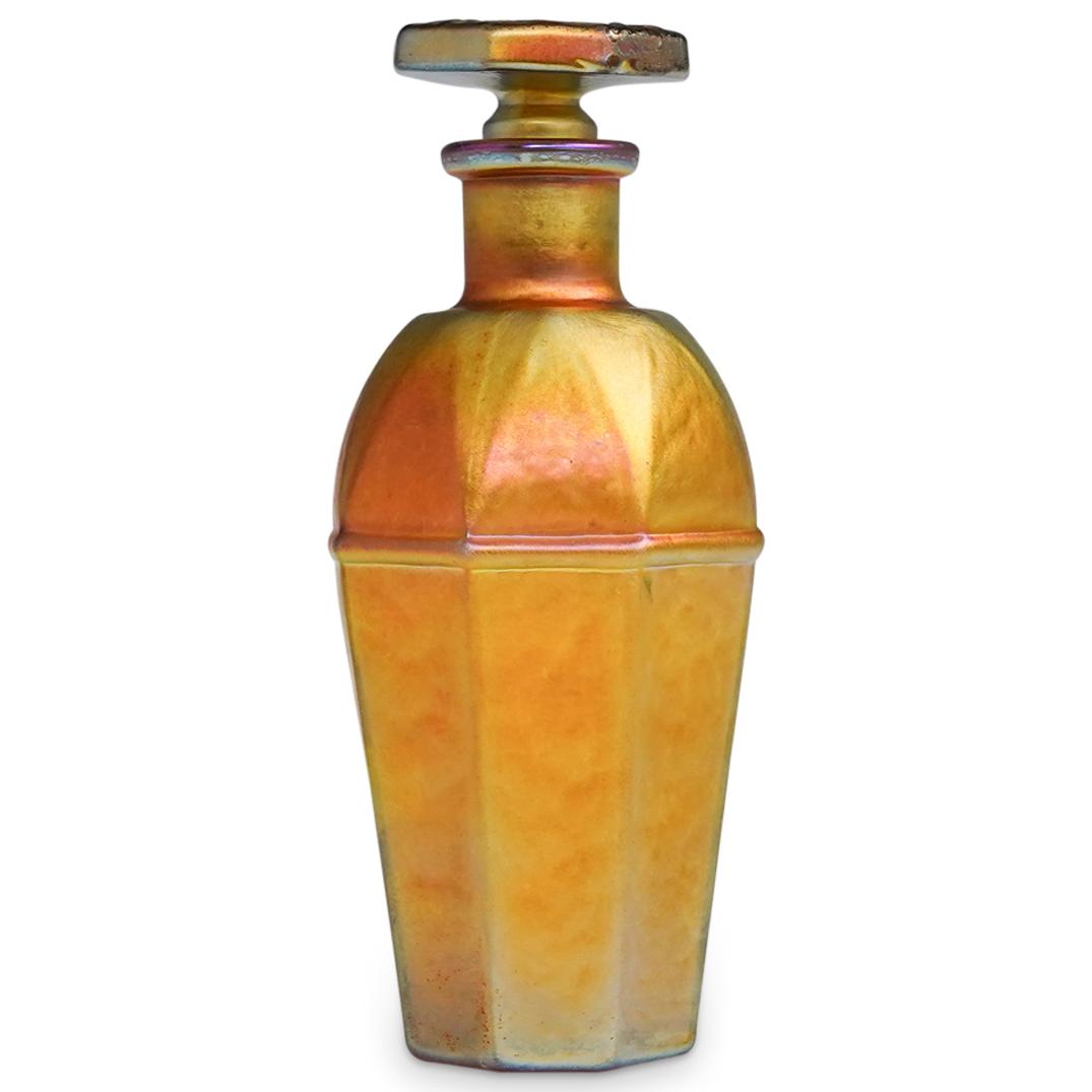 Steuben Gold Aurene and Iridescent Glass Perfume Bottle (1 of 7)