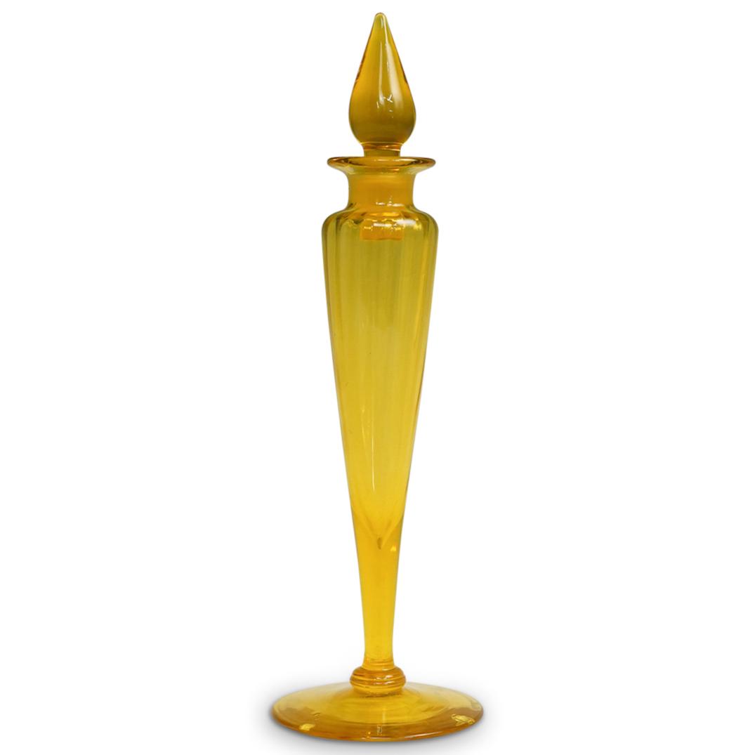 Steuben Bristol Yellow Glass Cologne Bottle (1 of 5)