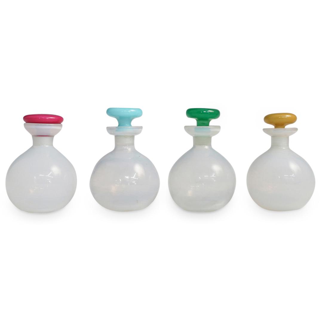 (4 Pc) Steuben Opalescent Glass Cologne Bottles (1 of 6)