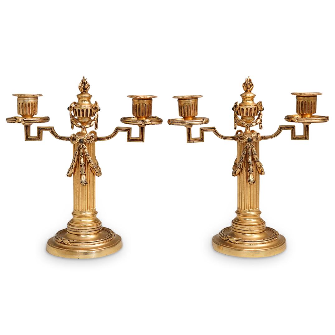 Pair of Gilt Bronze Candelabras (1 of 8)