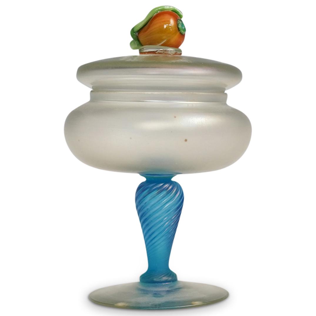 Steuben Verre De Soie Covered Compote (1 of 7)