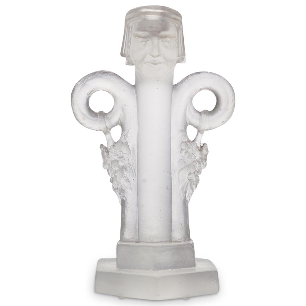 Steuben Goddess "Electra" Figural Glass Candlestick (1 of 8)