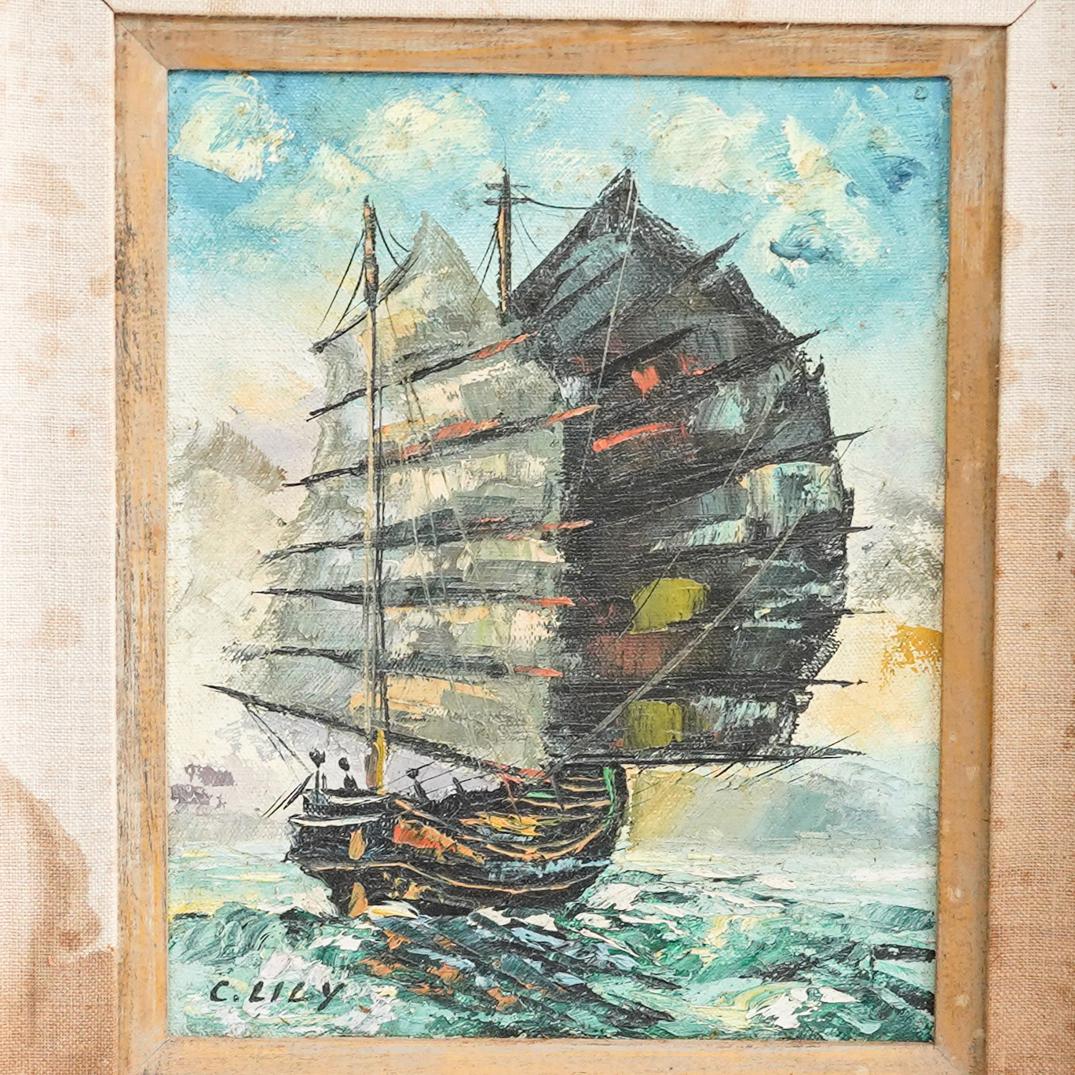 Clipper Ship Oil Painting on Canvas (1 of 5)