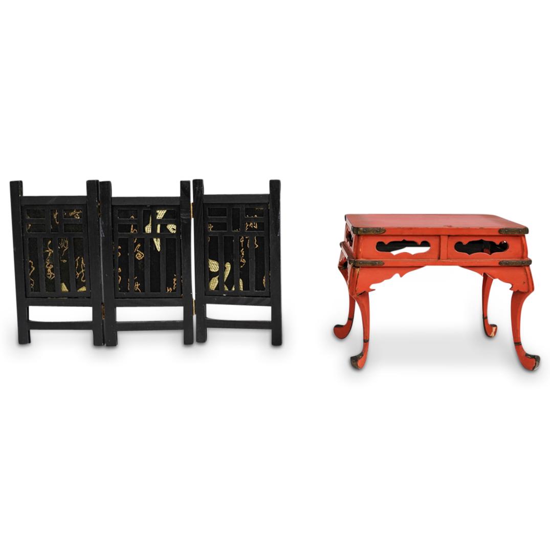 (2 Pc) Chinese Miniature Furniture Grouping (1 of 5)