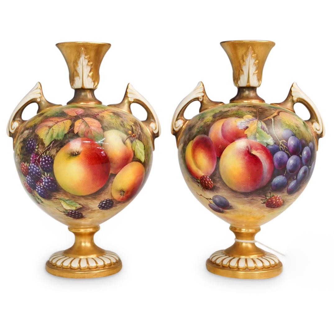 Pair of Royal Worcester Amphora's (1 of 11)