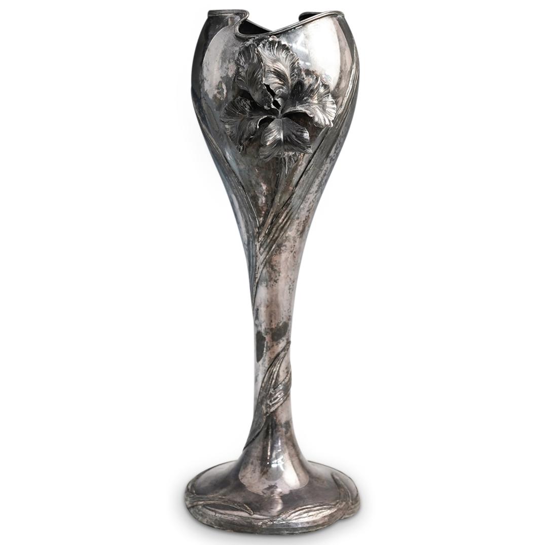 Art Nouveau Homan & Co. Silver Plated Vase (1 of 7)