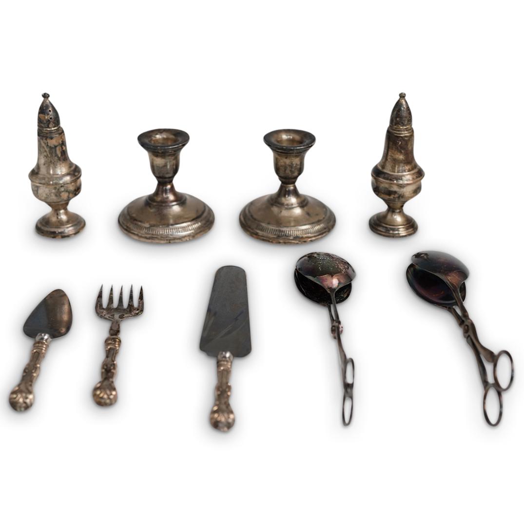 (9Pc) Sterling & Silverplated Flatware Collection (1 of 9)