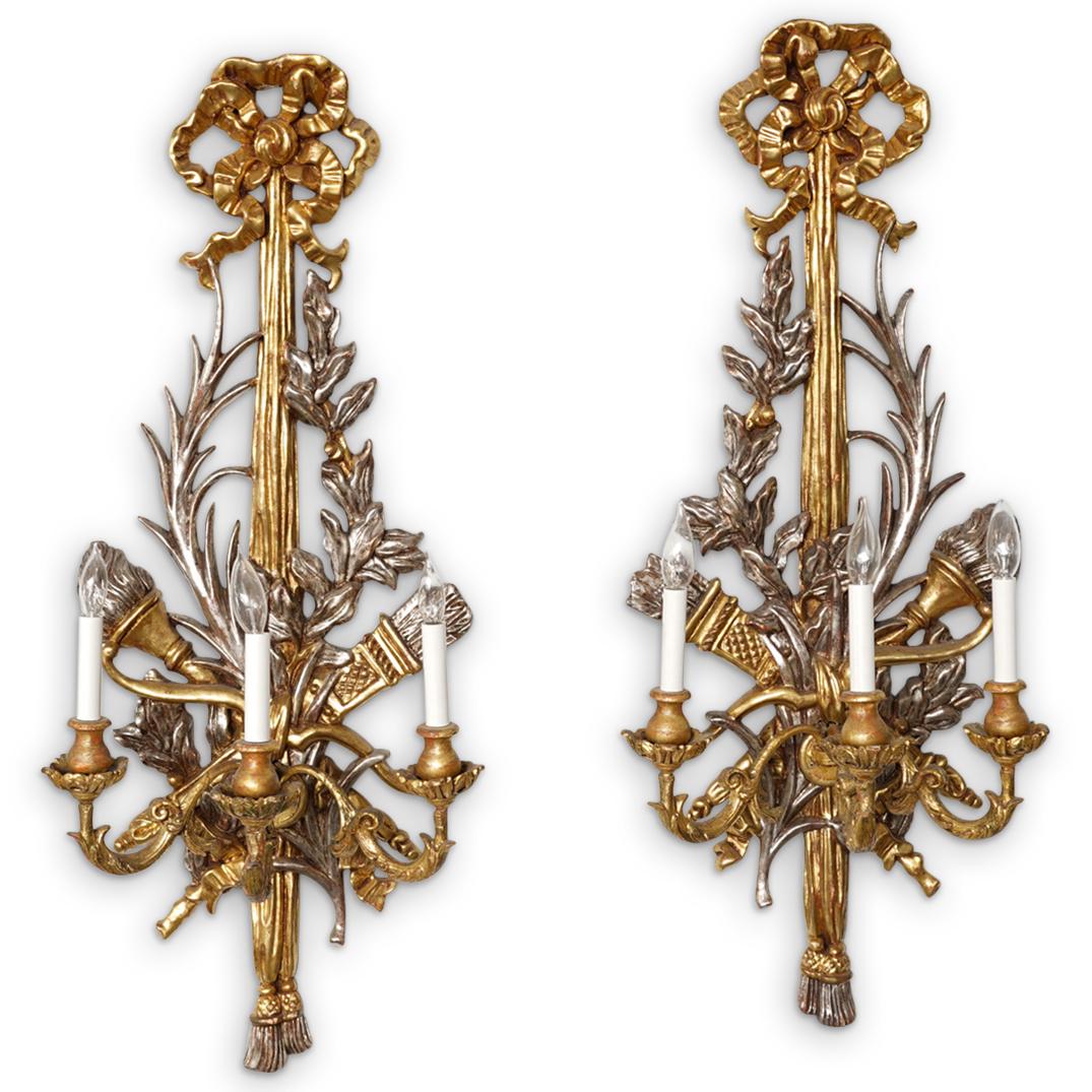Pair of Carved Wall Sconces (1 of 8)