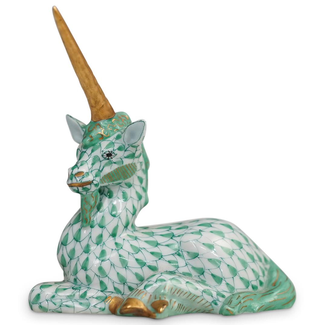 Herend Porcelain Green Fishnet Unicorn (1 of 5)