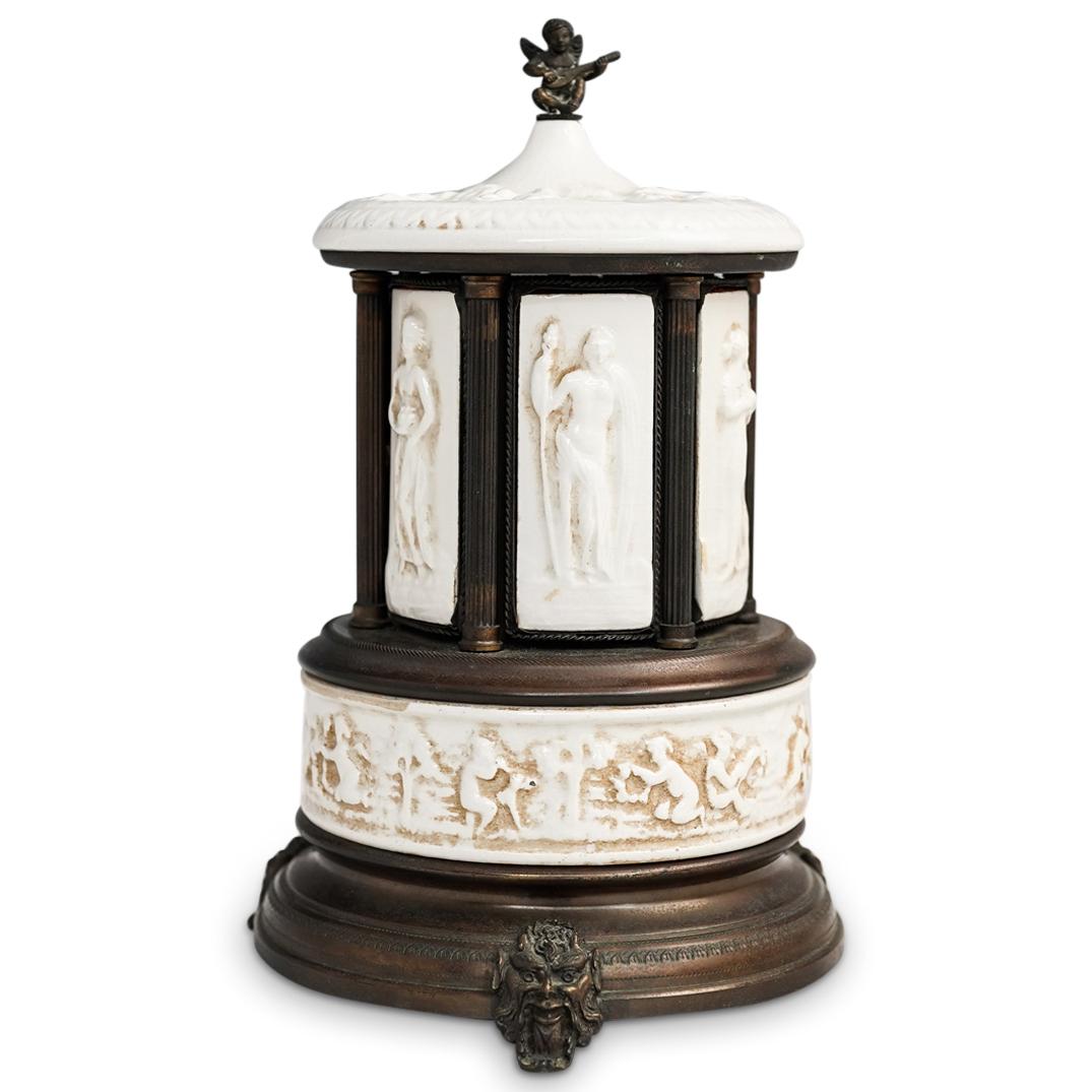 Italian Porcelain Carousel Music Box Cigarette (1 of 14)