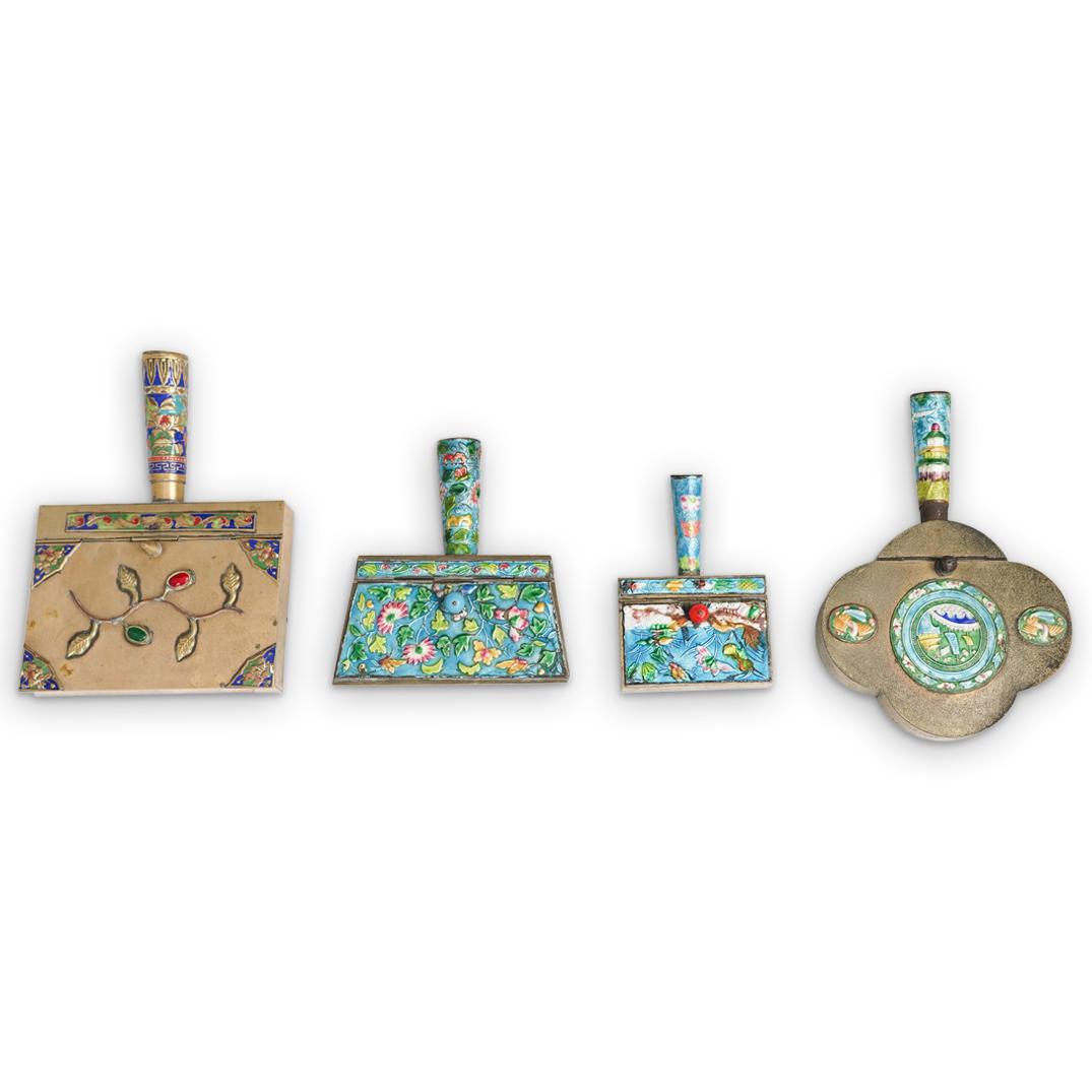 (4Pc) Chinese Enameled Silent Butlers (1 of 15)