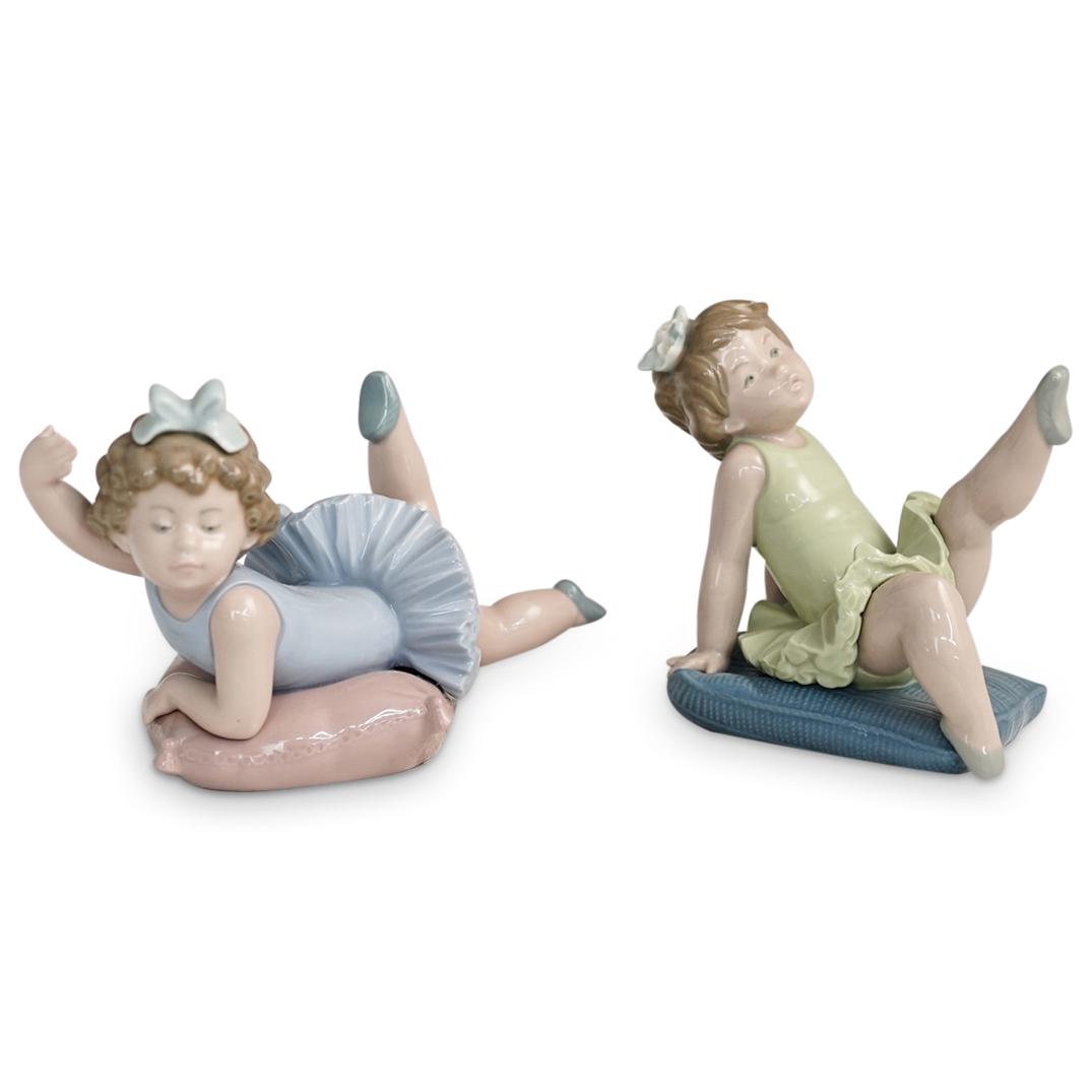 (2 Pc) Lladro "Little Ballet Girls" Porcelain Figurines (1 of 5)