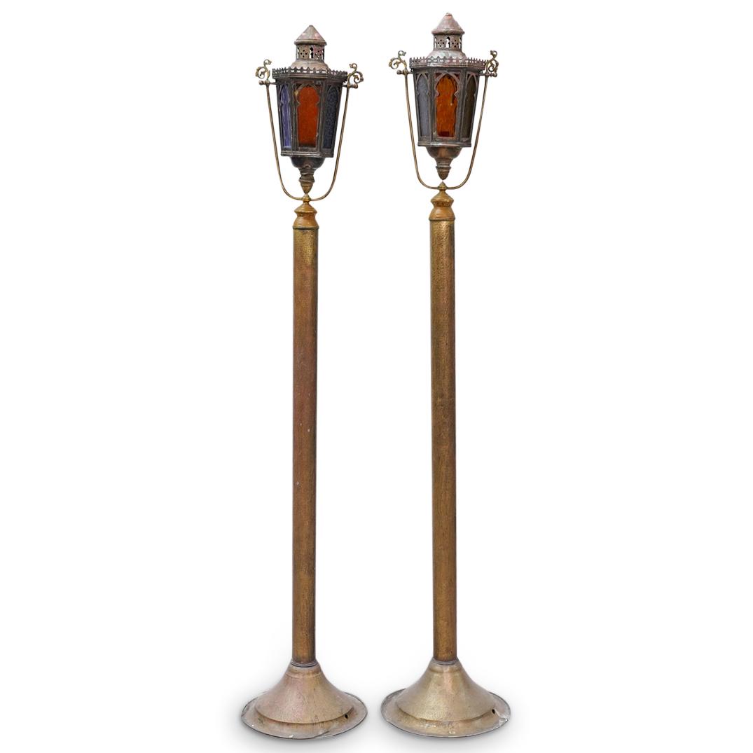 Pair of Floor Oriental Lantern Lamps (1 of 8)
